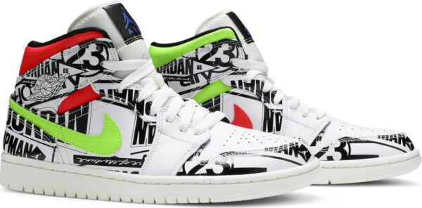 Air Jordan 1 Mid  Over-Print Logos  554724-119