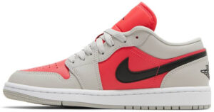 Air Jordan 1 Low Light Iron Ore Siren Red DC0774-060