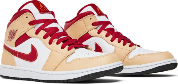 Air Jordan 1 Mid  Light Curry Cardinal Red  554724-201