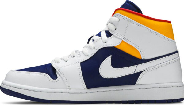 Air Jordan 1 Mid  White Deep Royal Blue  554724-131