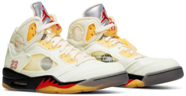 Off-White x Air Jordan 5 Retro SP  Sail  DH8565-100