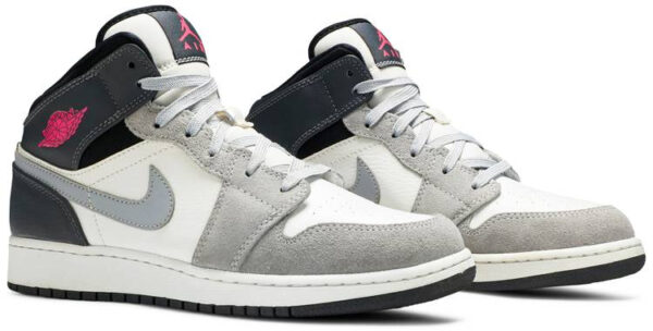 Air Jordan 1 Mid  White Grey Hyper Pink  555112-117