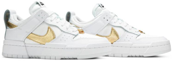 Wmns Dunk Low Disrupt  White Metallic Gold  DD9676-100