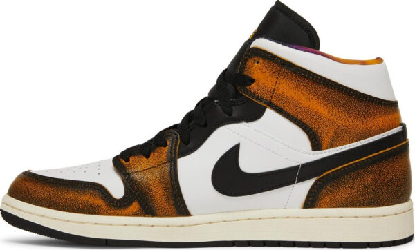 Air Jordan 1 Mid Wear Away White Black Orange DQ8417-071