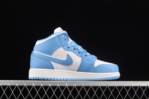 Air Jordan 1 Mid University Blue White Shoes 554725-106