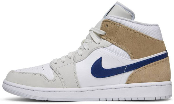 Air Jordan 1 Mid  White Khaki Blue Void  DO6726-100