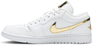 Wmns Air Jordan 1 Retro Low White Metallic Gold CZ4776-100