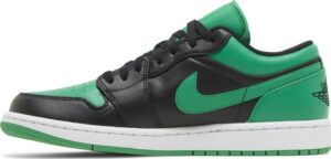 Air Jordan 1 Low Black Lucky Green 553558-065