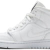 Air Jordan 1 Mid  White Silver  554724-121