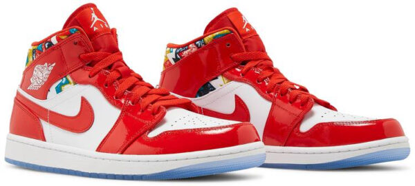 Air Jordan 1 Mid Gets Swathed in Geometric Prints DC7294-600