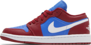 Wmns Air Jordan 1 Low Deep Red Blue DC0774-604