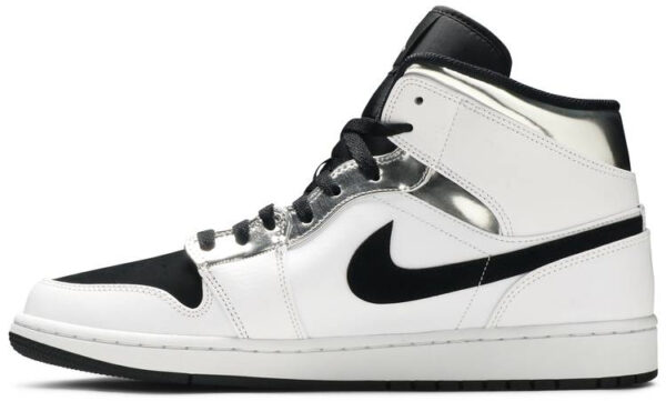 Air Jordan 1 Mid  White Silver  554724-121