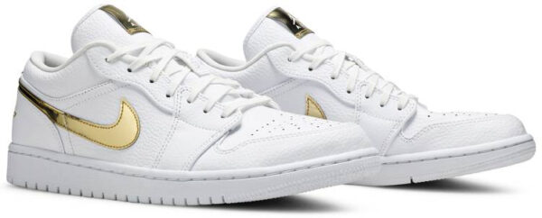 Wmns Air Jordan 1 Retro Low  White Metallic Gold  CZ4776-100