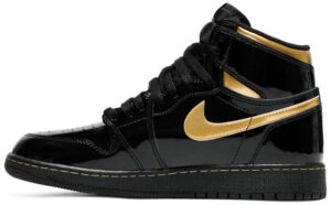 Air Jordan 1 Retro High OG Black Gold Patent 555088-032