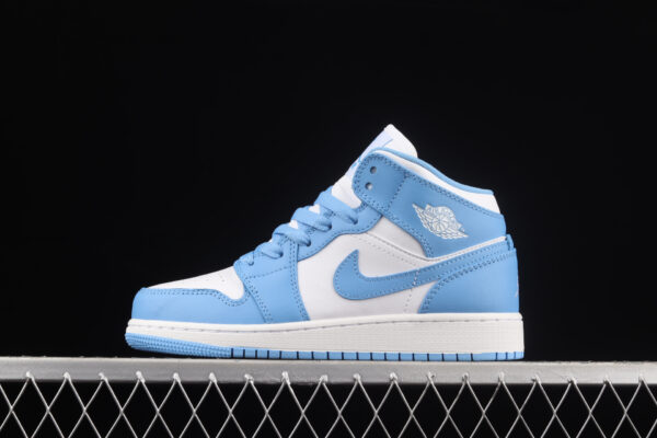 Air Jordan 1 Mid University Blue White Shoes 554725-106