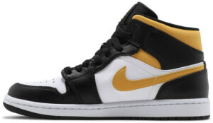 Air Jordan 1 Mid Black University Gold 554724-177