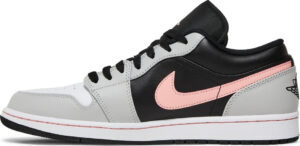 Air Jordan 1 Low Black Grey Fog Bleached Coral 553558-062