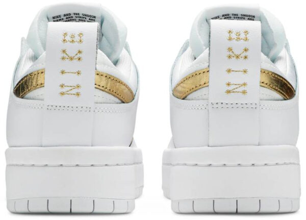 Wmns Dunk Low Disrupt  White Metallic Gold  DD9676-100