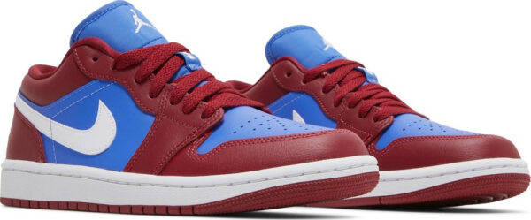 Wmns Air Jordan 1 Low  Deep Red Blue  DC0774-604